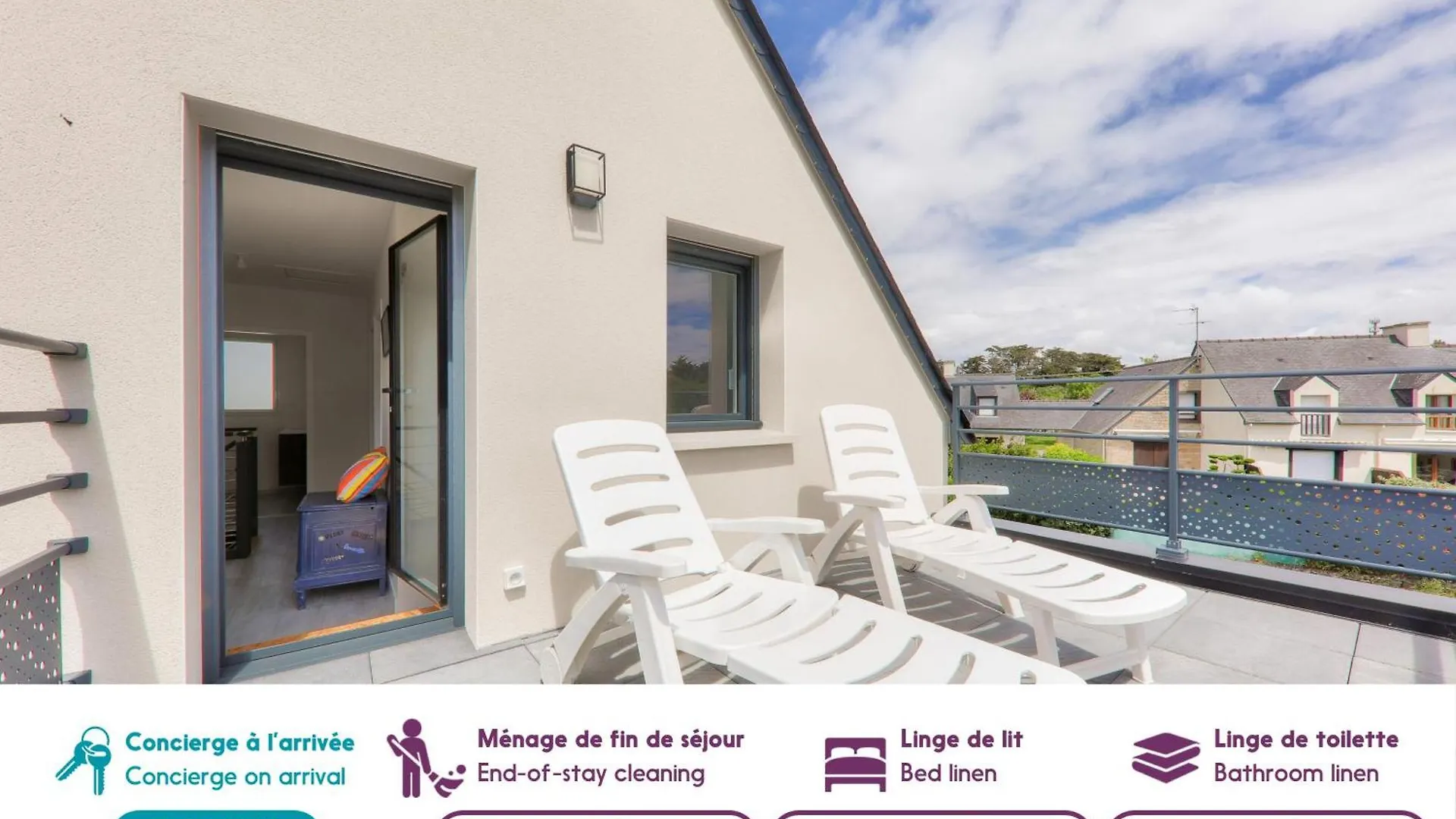 度假居 Maison Avec Jardin - A 400M Plage Des Govelins 圣吉勒达德吕伊
